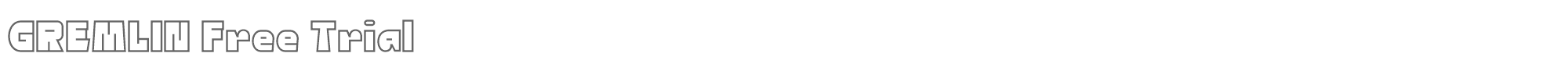 Sample characters Gremlin Font